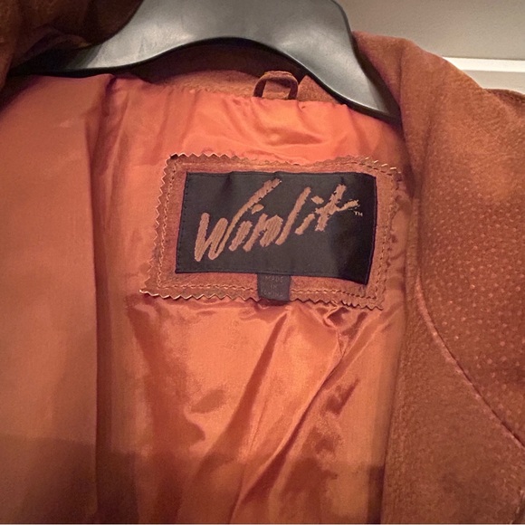 Vintage 80s Winlit Soft Leather Jacket Women’s Small Patches Suede Brown Size S - Picture 2 of 14